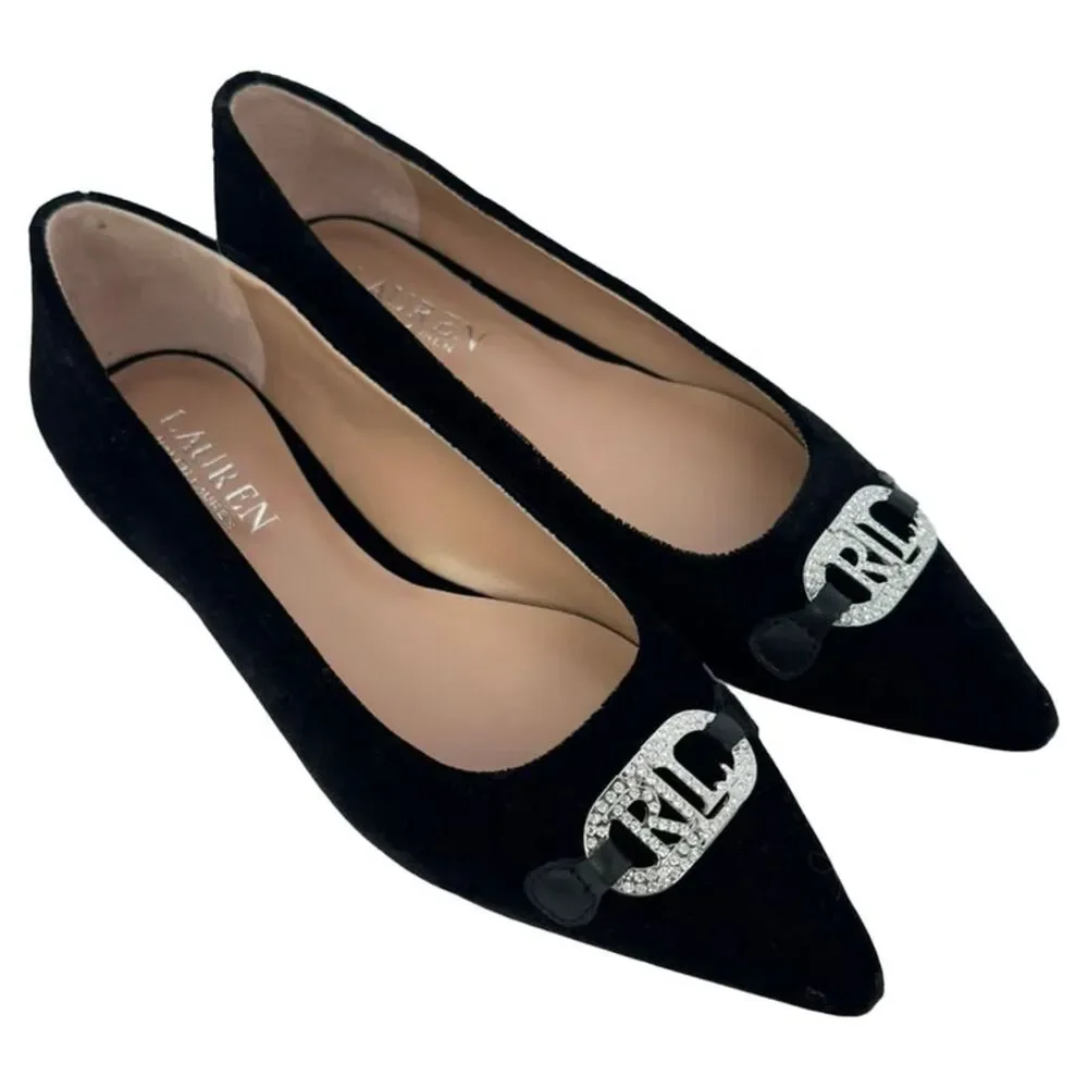 Lauren Ralph Lauren Lilah Ballet Flats in Black Velvet